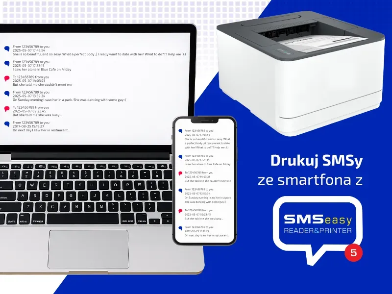 Drukowanie SMS-ów z telefonu